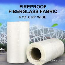 Tela de fibra de vidrio de fuego de 6 oz x 60 de ancho